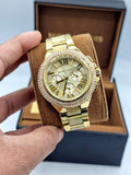 Buy Shop Michael Kors Camille Silver Diamonds Dial Gold Steel Strap Watch for Women - MK5756 USA Online