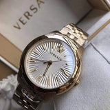 Versace  V-Urban Quartz White Dial Gold Steel Strap Watch For Men - VELQ00719