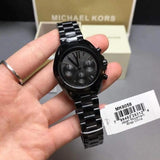 Buy Shop Michael Kors Bradshaw Chronograph Black Dial Black Steel Strap Watch For Women - MK6058 USA Online