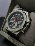 Buy Shop Guess Third Grear Multi Function Black Dial Black Rubber Strap Watch for Men- GW0334G1 USA Online