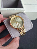 Buy Shop Michael Kors Jaryn Analog Quartz Gold Dial Gold Steel Strap Watch For Women - MK3500 USA Online