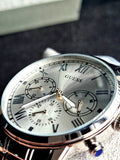 Buy Shop Guess Hendrix Silver Dial Silver Steel Strap Watch for Men - GW0066G1 USA Online