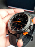 Buy Shop Tommy Hilfiger Jeans Analog Black Dial Black Silicone Strap Watch For Men - 1791763 USA Online