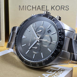 Buy Shop Michael Kors Layton Chronograph Green Dial Silver Steel Strap Watch For Men - MK8912 USA Online