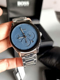Buy Shop Hugo Boss Peak Chronograph Blue Dial Silver Steel Strap Watch for Men - 1513763 USA Online