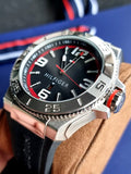 Buy Shop Tommy Hilfiger Drew Black Dial Black Rubber Strap Watch for Men - 1791064 USA Online