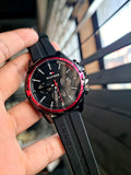 Buy Shop Tommy Hilfiger Mason Black Dial Black Rubber Strap Watch for Men - 1791793 USA Online