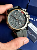 Buy Shop Tommy Hilfiger Mason Black Dial Black Rubber Strap Watch for Men - 1791792 USA Online