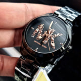 Buy Shop Michael Kors Runway Quartz Black Dial Black Steel Strap Watch For Women - MK6683 USA Online