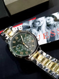 Buy Shop Guess Hendrix Green Dial Two Tone Steel Strap Watch For Men - GW0066G2 USA Online