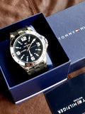 Buy Shop Tommy Hilfiger Drew Black Dial Black Rubber Strap Watch for Men - 1791062 USA Online