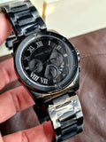 Buy Shop Michael Kors Brecken Chronograph Black Dial Black Steel Strap Watch For Men - MK8482 USA Online