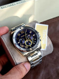 Buy Shop Michael Kors Brecken Chronograph Blue Dial Two Tone Steel Strap Watch For Men - MK8437 USA Online