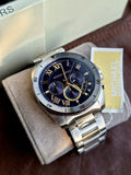 Buy Shop Michael Kors Brecken Chronograph Blue Dial Two Tone Steel Strap Watch For Men - MK8437 USA Online