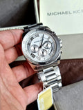 Buy Shop Michael Kors Brecken Chronograph Silver Dial Silver Steel Strap Watch For Women - MK8562 USA Online