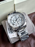 Buy Shop Michael Kors Brecken Chronograph Silver Dial Silver Steel Strap Watch For Women - MK8562 USA Online