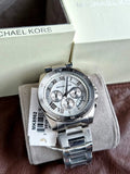 Buy Shop Michael Kors Brecken Chronograph Silver Dial Silver Steel Strap Watch For Women - MK8562 USA Online