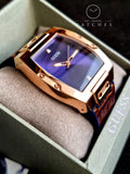 Buy Shop Guess Phoenix Blue Dial Brown Leather Strap Watch for Men - GW0386G2 USA Online