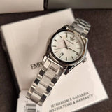 Buy Shop Emporio Armani Federica Mother of Pearl Dial Silver Steel Strap Watch For Women - AR11557 USA Online