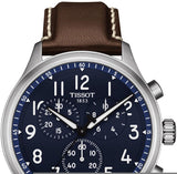 Buy Shop Tissot Chrono XL Vintage Blue Dial Brown Leather Strap Watch For Men - T116.617.16.042.00 USA Online