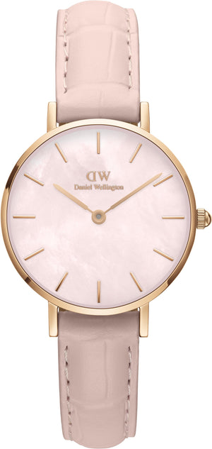Buy Shop Daniel Wellington Petite Rouge Pink Dial Pink Leather Strap Watch For Women - DW00100511 USA Online