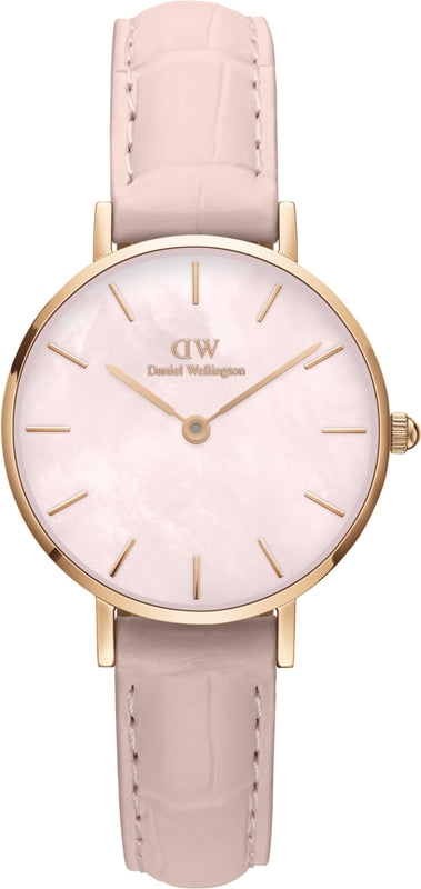 Buy Shop Daniel Wellington Petite Rouge Pink Dial Pink Leather Strap Watch For Women - DW00100511 USA Online