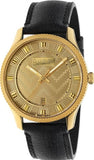 Buy Shop Gucci Eryx Automatic Chevron Gold Dial Black Leather Strap Watch For Men - YA126340 USA Online