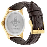 Buy Shop Gucci G Timeless Quartz Brown Dial Brown Leather Strap Watch for Men - YA1264035 USA Online