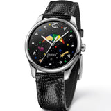 Buy Shop Gucci G-Timeless Moonphase Black Dial Black Leather Strap Watch For Men - YA1264045 USA Online
