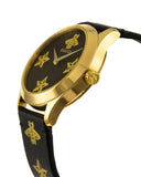 Buy Shop Gucci G-Timeless Black Dial Black Leather Strap Watch For Women - YA1264055 USA Online