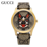 Buy Shop Gucci G-Timeless Brown Dial Brown Leather Strap Unisex Watch - YA1264057 USA Online