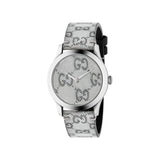 Buy Shop Gucci G Timeless Quartz Grey Dial Grey Leather Strap Watch For Men - YA1264058 USA Online
