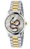 Buy Shop Gucci G Timeless Quartz Stainless Steel Silver Dial 27mm Watch For Women - YA126591 USA Online