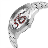 Buy Shop Gucci G Timeless Silver Dial Silver Steel Strap Watch For Women - YA1264076 USA Online