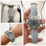 Buy Shop Gucci G Timeless Quartz Mother of Pearl Dial Blue Leather Strap Watch For Women - YA1264124 USA Online