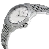 Buy Shop Gucci G Timeless Silver Dial Silver Steel Strap Watch For Women - YA126501 USA Online