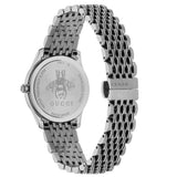 Gucci G Timeless Quartz Black Dial Silver Steel Strap Watch For Women - YA1265020