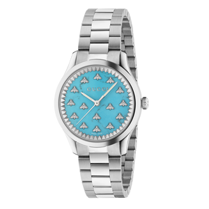Buy Shop Gucci G Timeless Quartz Turquoise Dial Silver Steel Strap Unisex Watch - YA1265044 USA Online