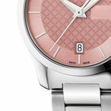 Gucci G Timeless Pink Dial Silver Steel Strap Watch For Women - YA126524