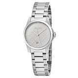 Buy Shop Gucci G Timeless Quartz Silver Dial Silver Steel Strap Watch For Women - YA126551 USA Online