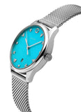 Buy Shop Gucci G-Timeless Turquoise Mother of Pearl Dial Silver Mesh Bracelet Watch For Women - YA126582 USA Online
