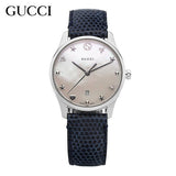 Buy Shop Gucci G-Timeless Signature Mother of Pearl Star Dial Blue Watch For Women - YA126588 USA Online