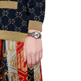 Buy Shop Gucci G Timeless Quartz Silver Dial Two Tone Steel Strap Watch For Women - YA126596 USA Online