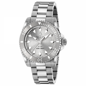 Buy Shop Gucci Dive Automatic Silver Dial Silver Steel Strap Watch for Men - YA136354 USA Online