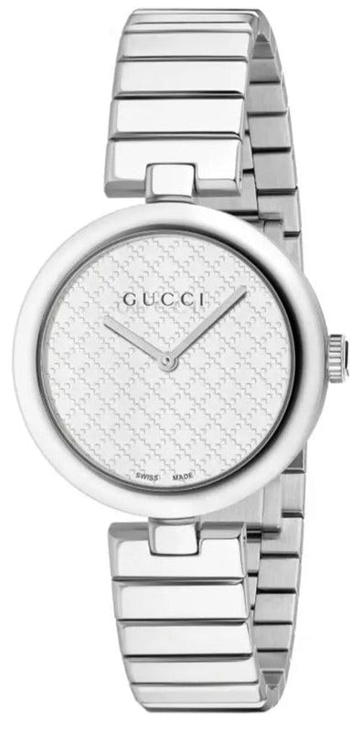 Buy Shop Gucci Diamantissima Quartz White Dial Silver Steel Strap Watch For Women - YA141402 USA Online