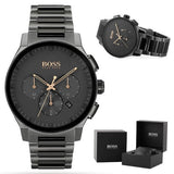 Buy Shop Hugo Boss Peak Black Dial Black Steel Strap Watch for Men - 1513814 USA Online