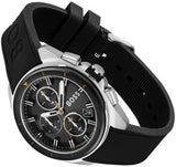 Hugo Boss Volane Grey Dial Black Silicone Strap Watch for Men - 1513953