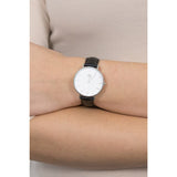 Buy Shop Daniel Wellington Classic Petite Sheffield White Dial Black Leather Strap Watch For Women - DW00100186 USA Online