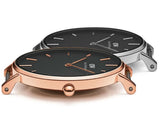 Buy Shop Daniel Wellington Classic Melrose Black Dial Rose Gold Mesh Bracelet Watch For Women - DW00100161 USA Online