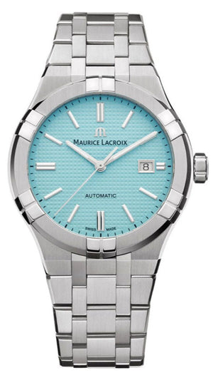 Maurice Lacroix Aikon Automatic Sky Blue Dial Silver Steel Strap Watch For Men - AI6008-SS00F-431-C